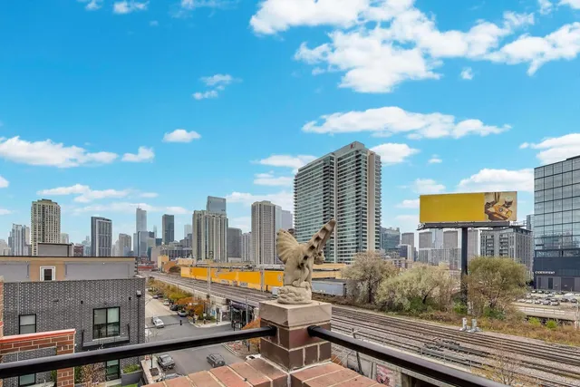 a view of a terrace with seating area