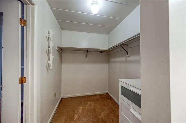 a view of a walk in closet
