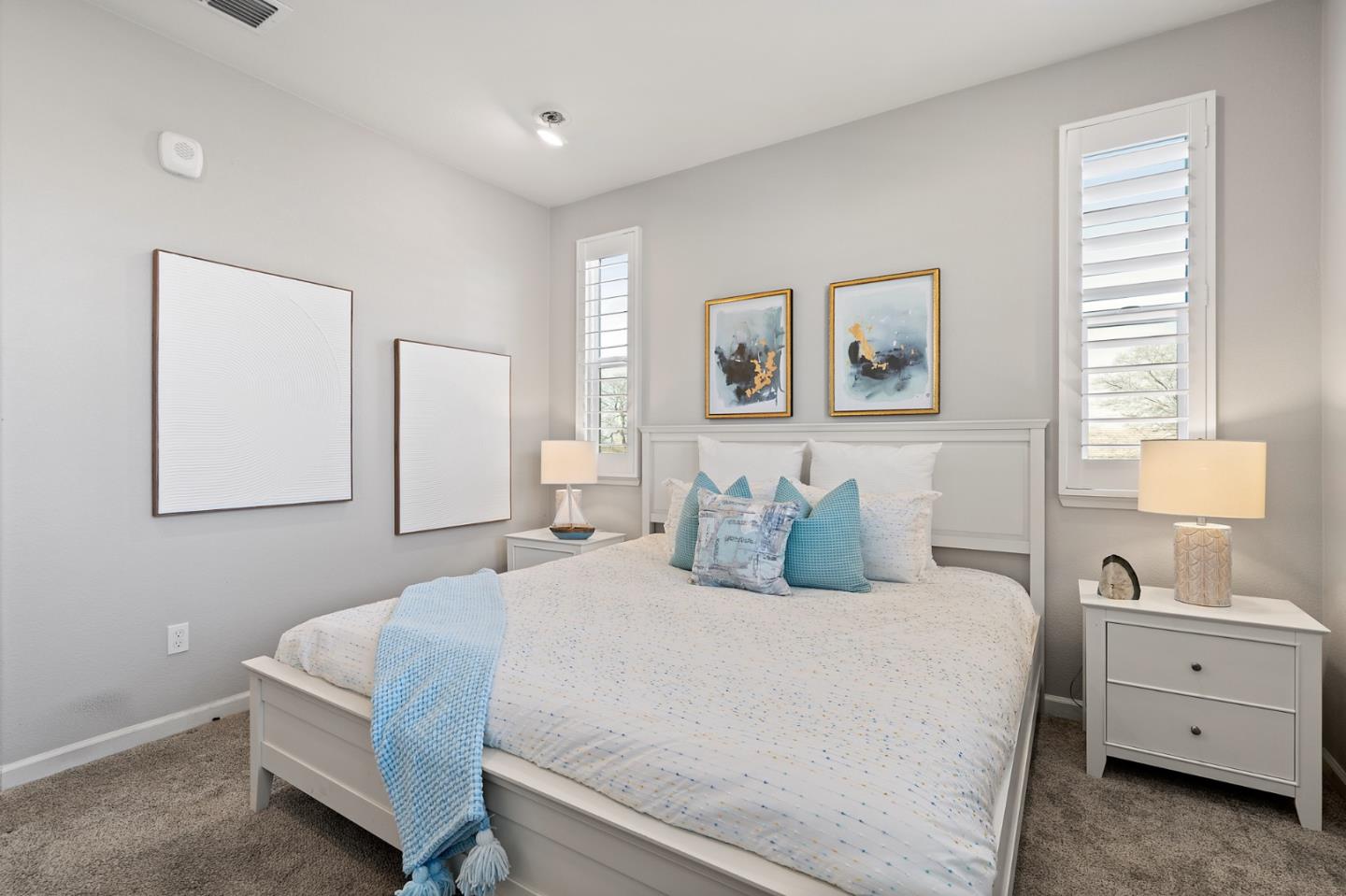 495 Snap Dragon Street Milpitas, CA 95035 - Photo 21 of 33 a bedroom with a bed and a lamp on dresser