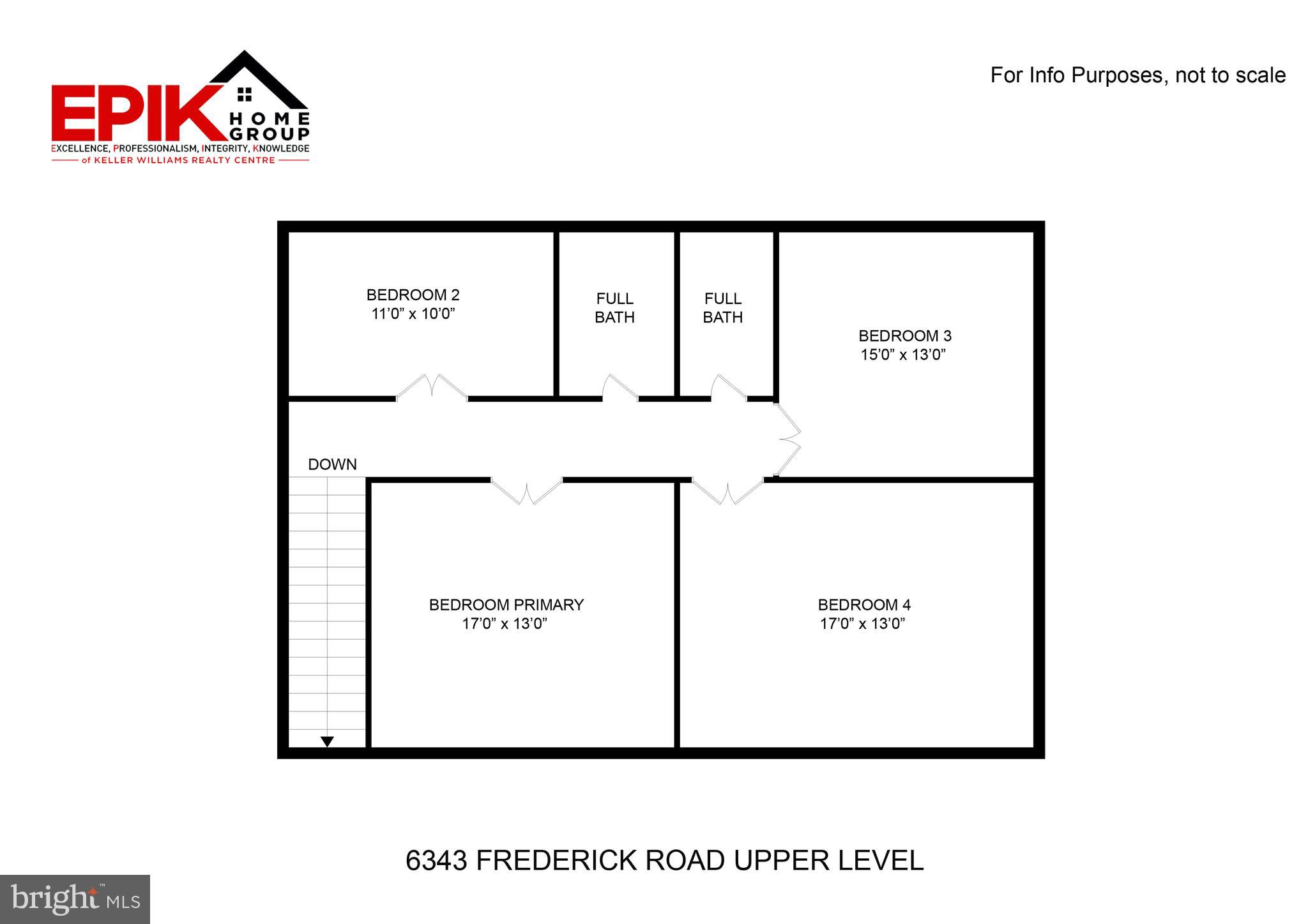 6343 Frederick Road Catonsville, MD 21228 - Photo 41 of 41 Upper Level Floorplan