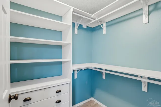 a close up view of racks on the wall