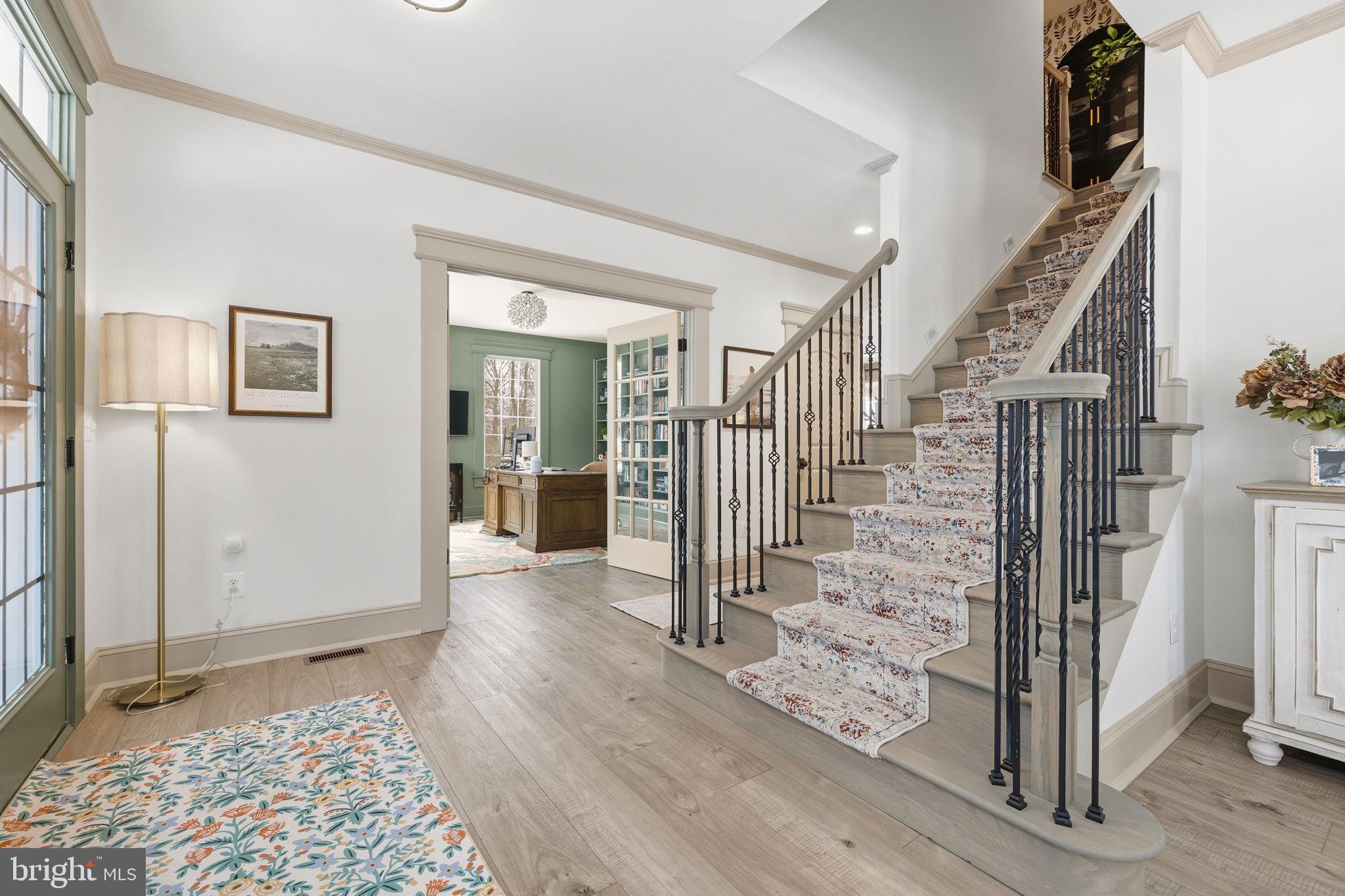 86 Hinsons Ford Road Amissville, VA 20106 - Photo 17 of 88 a view of entryway with stairs and wooden floor