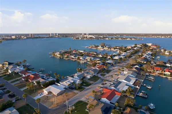 an aerial view of a city
