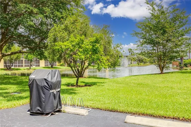 a view of a swimming pool and outdoor space