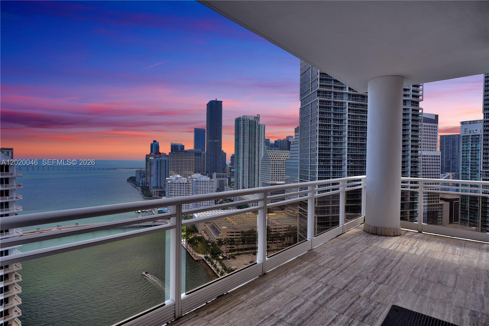 901 Brickell Key Boulevard, Unit 3204 Miami, FL 33131 - Photo 1 of 55 a view of city with balcony