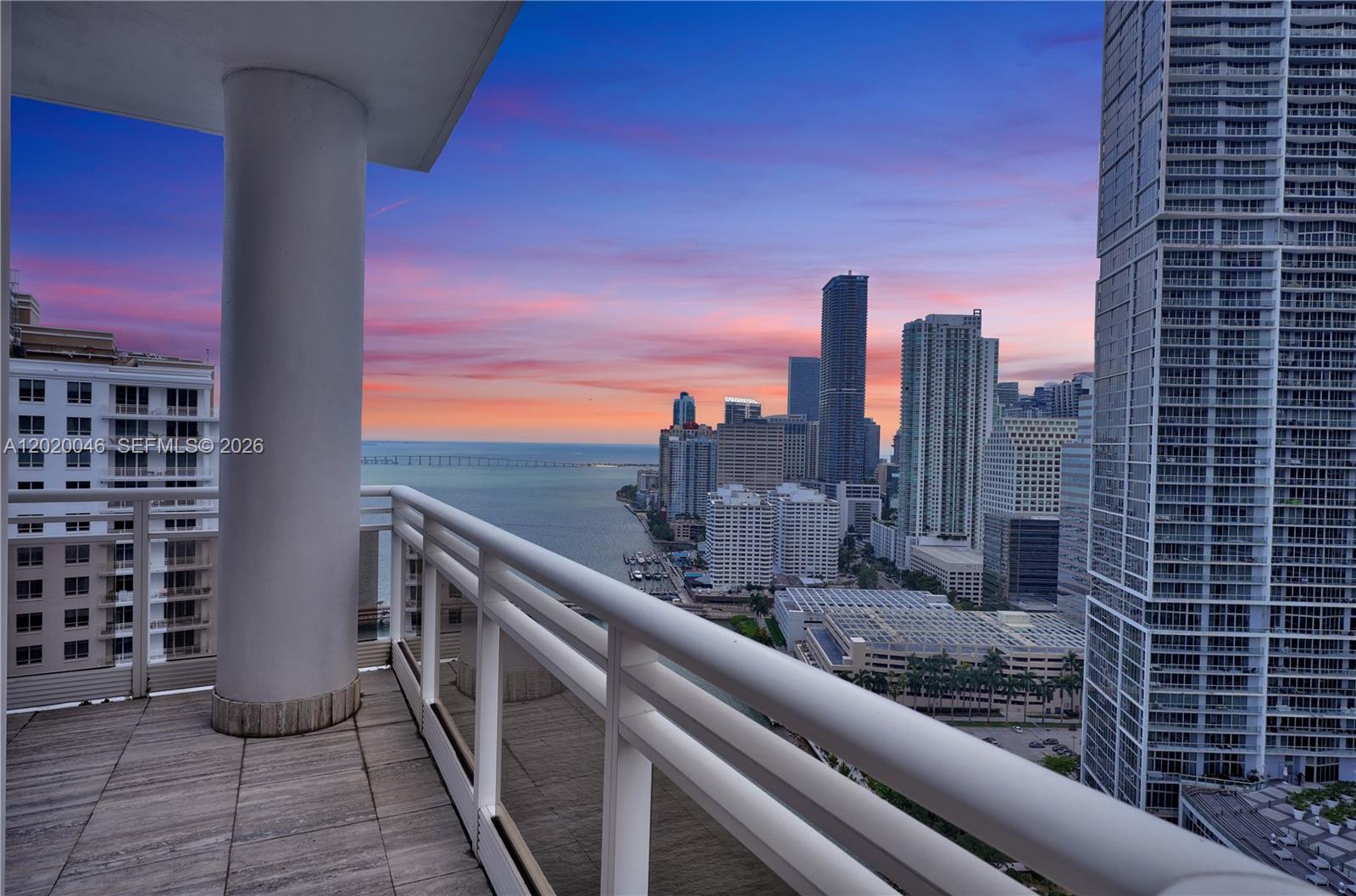 901 Brickell Key Boulevard, Unit 3204 Miami, FL 33131 - Photo 2 of 55 a view of a balcony with city view