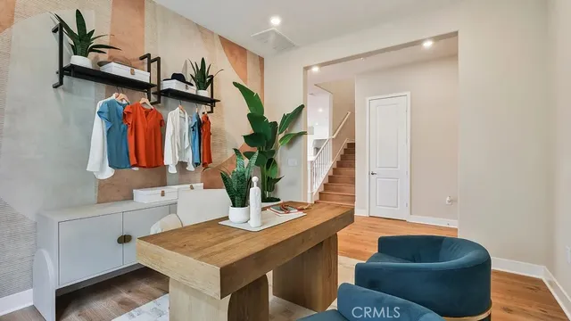 view of living room with furniture and a potted plant