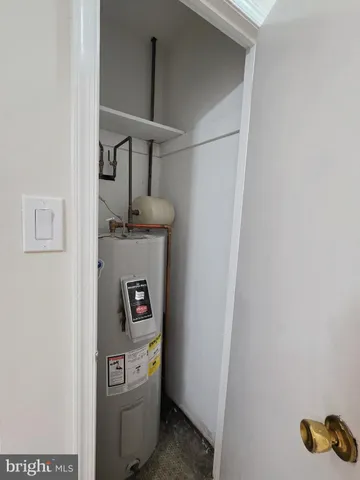 a close view of water heater room