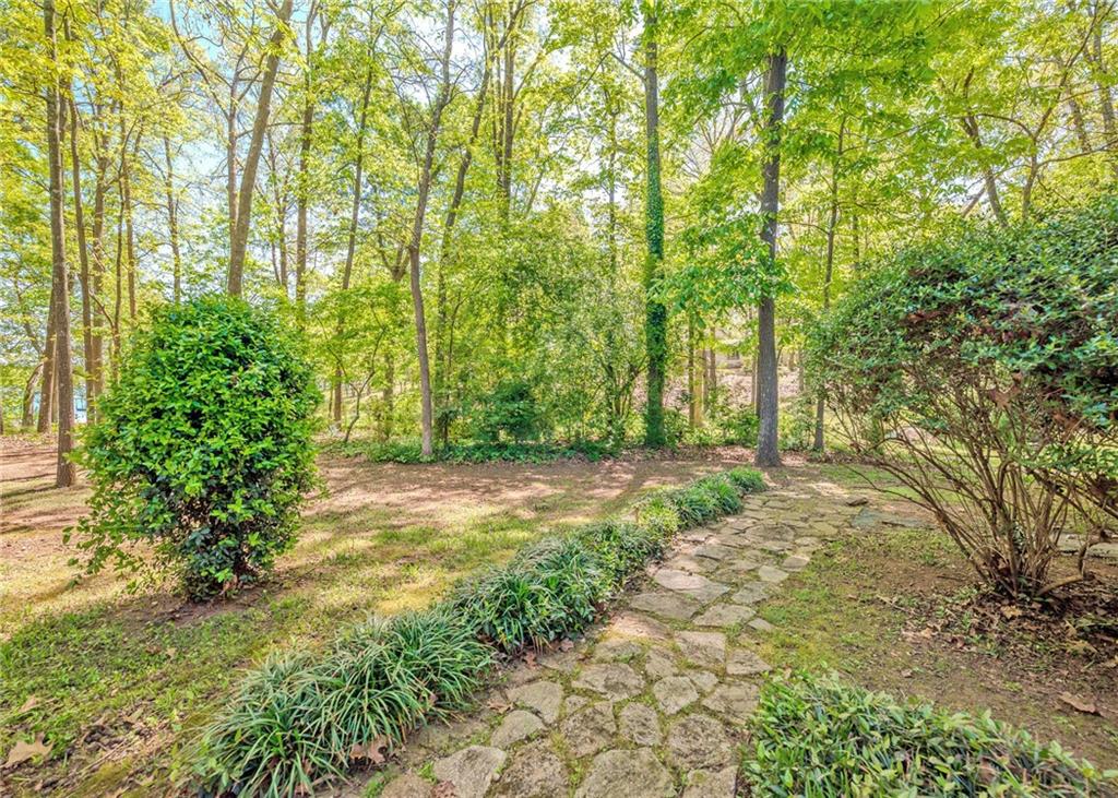 7 Old Oak Trail Hartwell, GA 30643 - Photo 41 of 59 a view of a yard with plants and trees