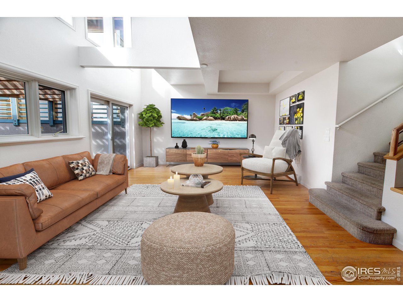 5339 Olde Stage Road Boulder, CO 80302 - Photo 8 of 40 Family Room (Virtual Staging) located in the central Atrium located adjacent to the Kitchen and Sitting Deck