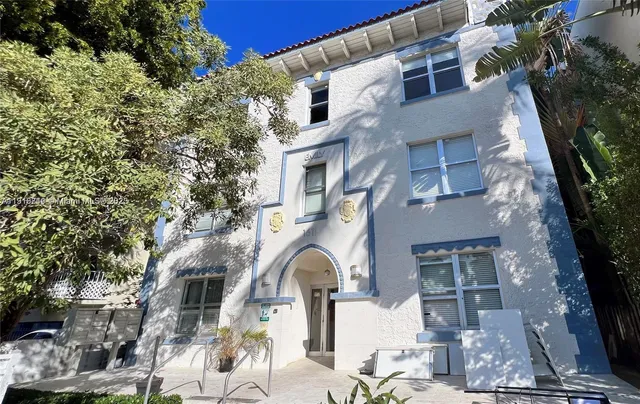 a front view of a building