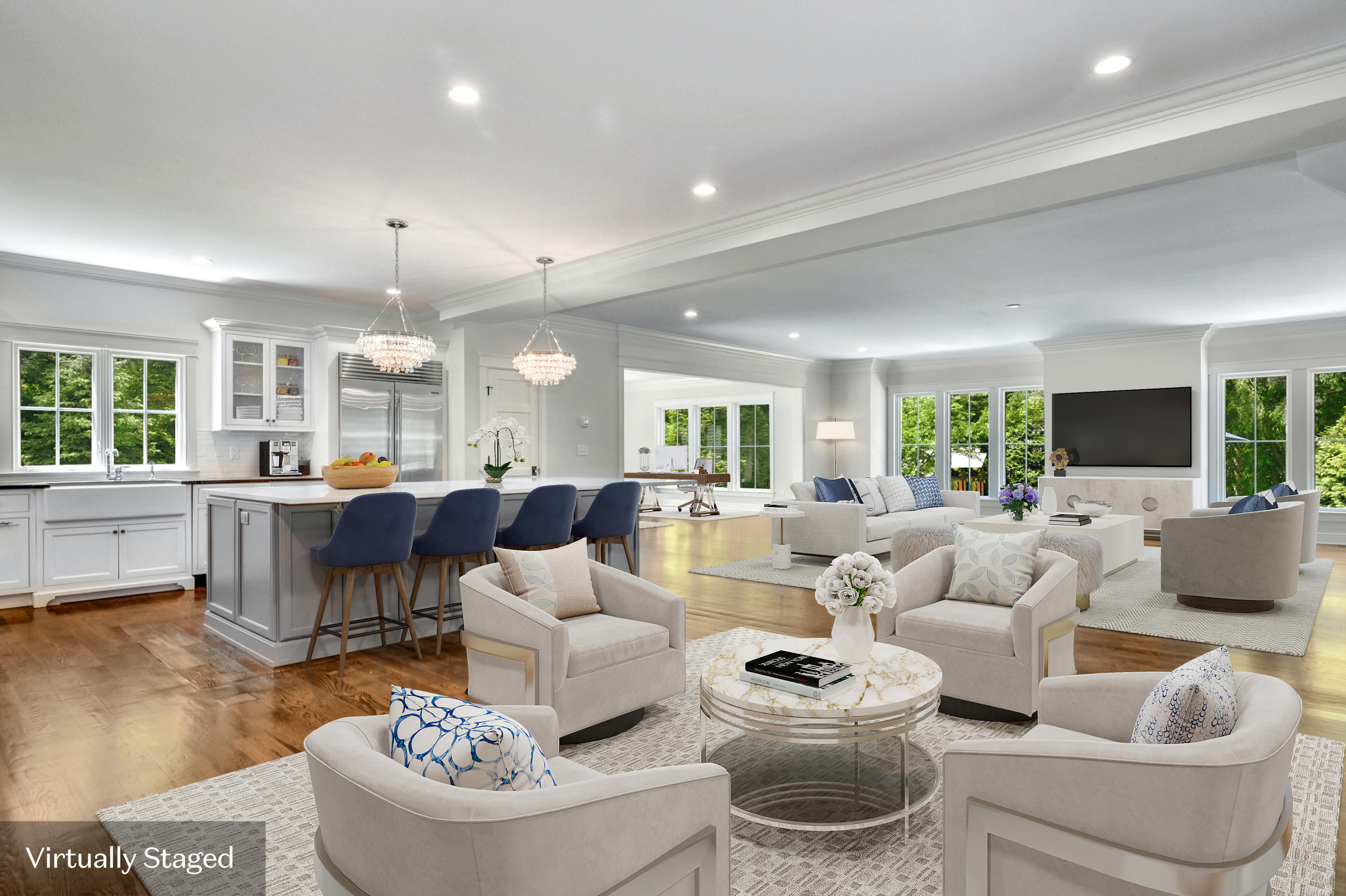2271 Boston Post Road Darien, CT 06820 - Photo 12 of 40 a living room with furniture and a large window