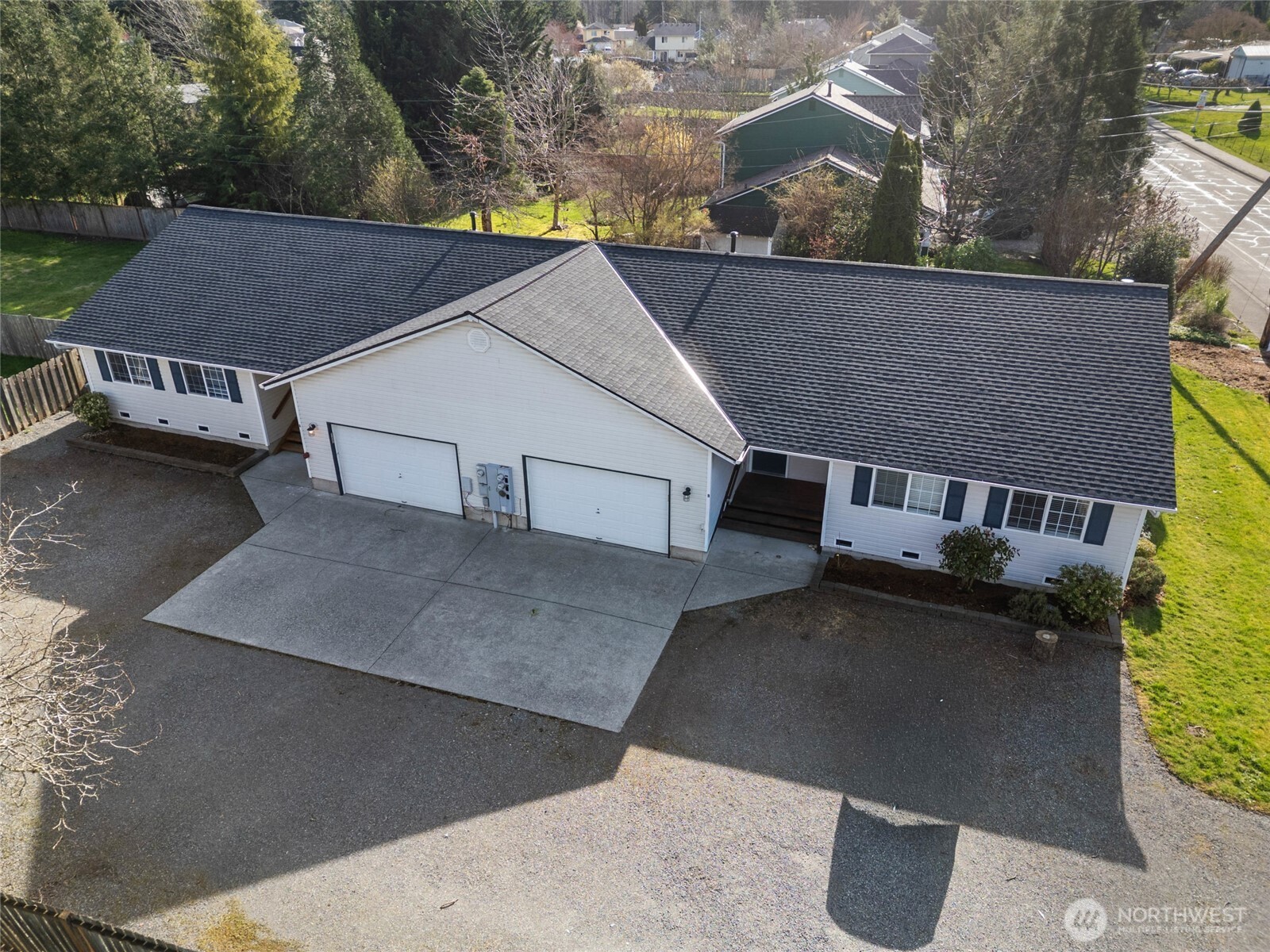 105 May Creek Road Gold Bar, WA 98251 - Photo 1 of 38 an aerial view of a house with a yard