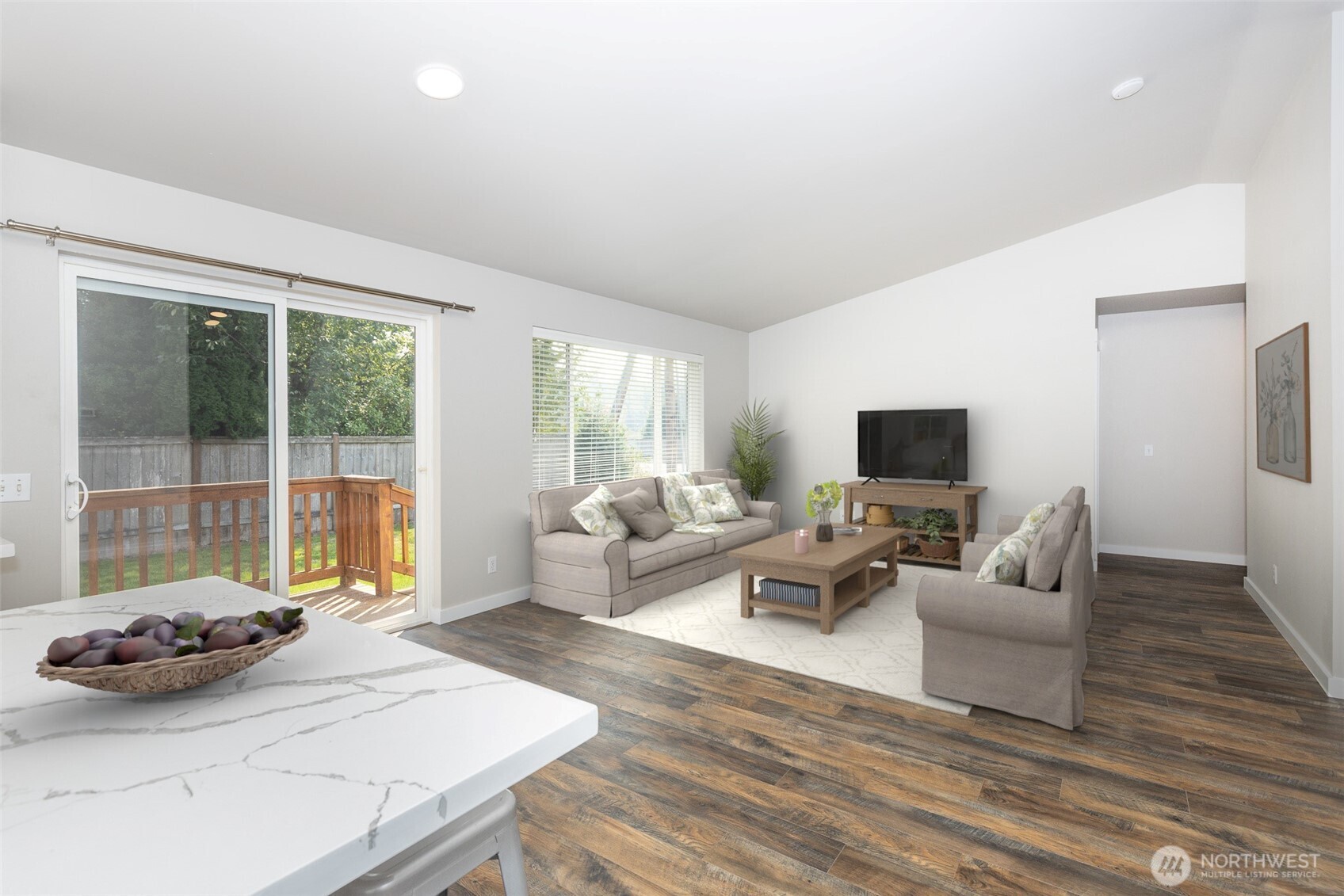 105 May Creek Road Gold Bar, WA 98251 - Photo 25 of 38 a living room with furniture and a flat screen tv