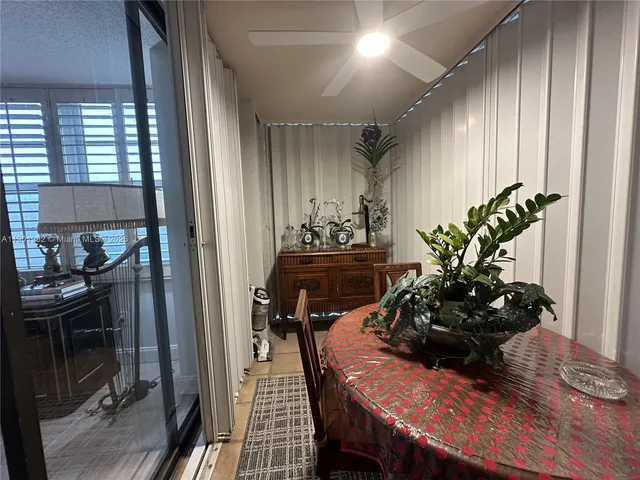 a table and chairs in a room