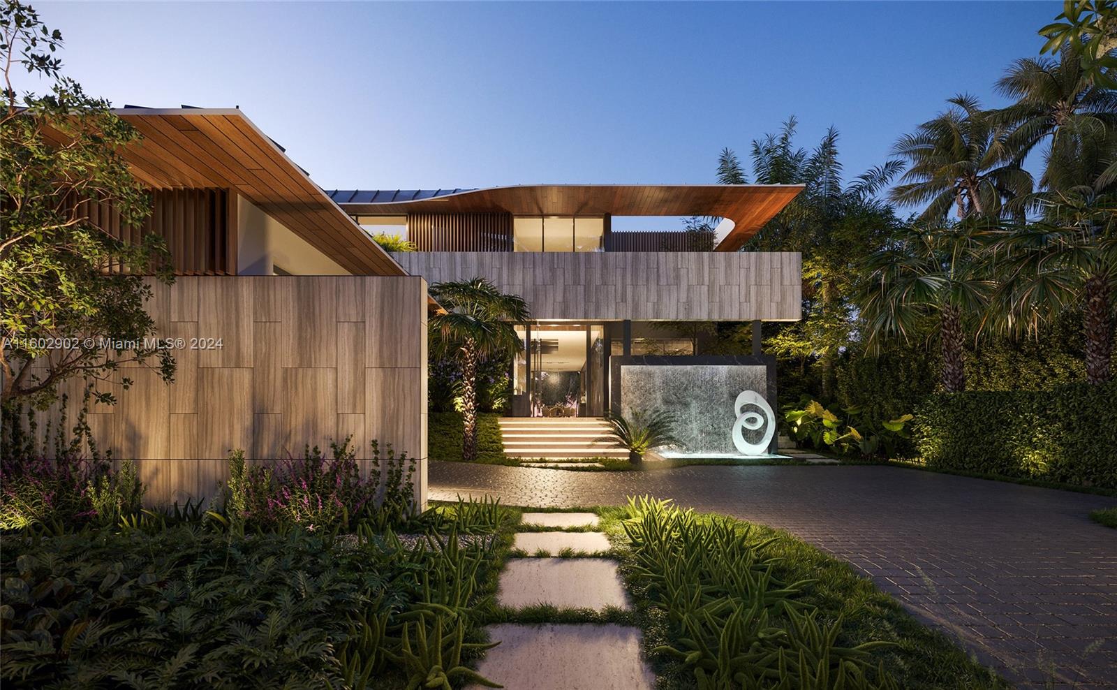 1401 22nd Street Miami Beach, FL 33140 - Photo 4 of 10 a view of a patio with plants and large trees with wooden fence