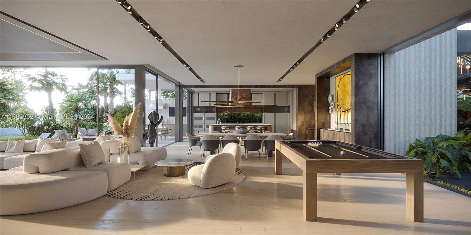 1401 22nd Street Miami Beach, FL 33140 - Photo 7 of 10 a living room with furniture a flat screen tv and a large window