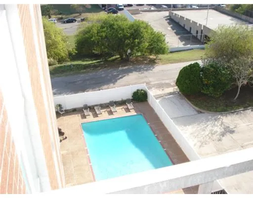 a view of a yard with an outdoor space