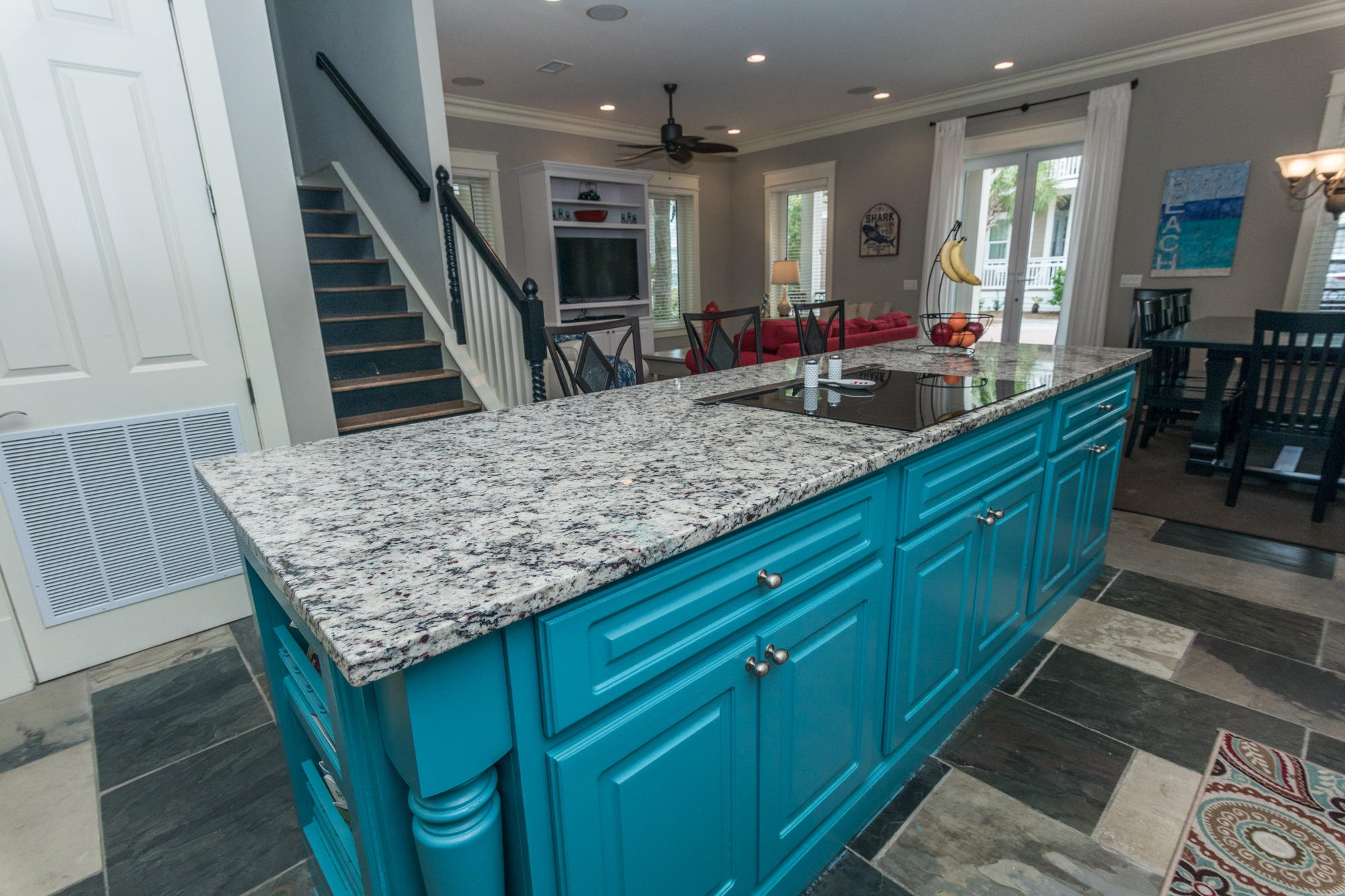 40 Lifeguard Loop East Inlet Beach, FL 32461 - Photo 14 of 48 a living room with granite countertop furniture and a wooden floor