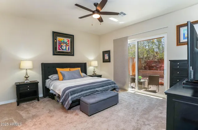 a view of a livingroom with furniture