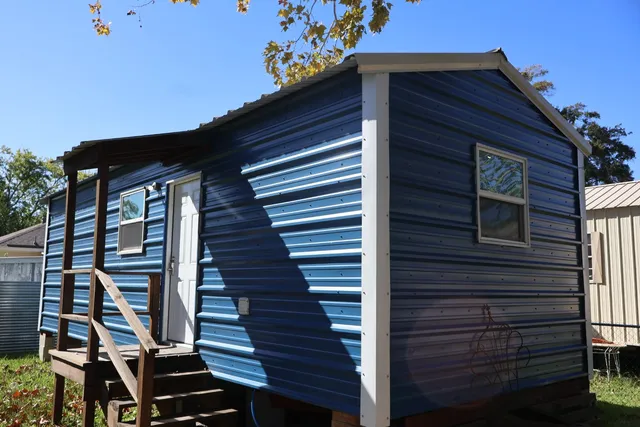 a front view of a house