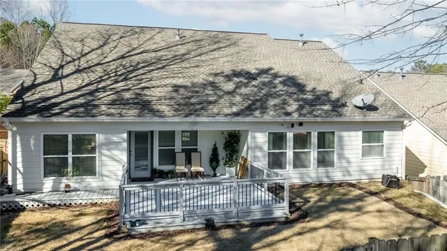 a view of a house with a patio