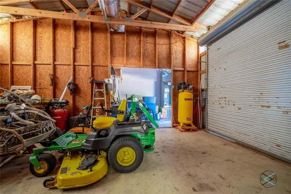 a view of a storage room