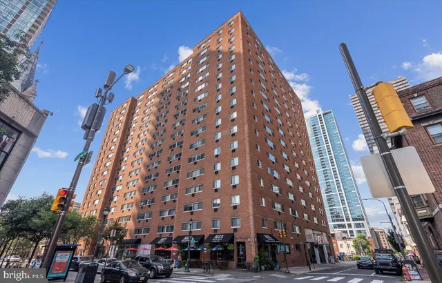 a view of a tall building