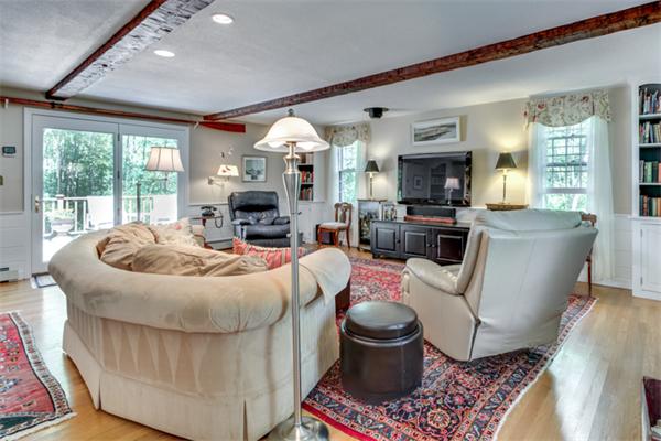 429 Linebrook Road Ipswich, MA 01938 - Photo 12 of 30 a living room with furniture a fireplace and a large window