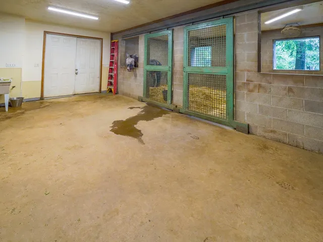 a view of room with gym equipment