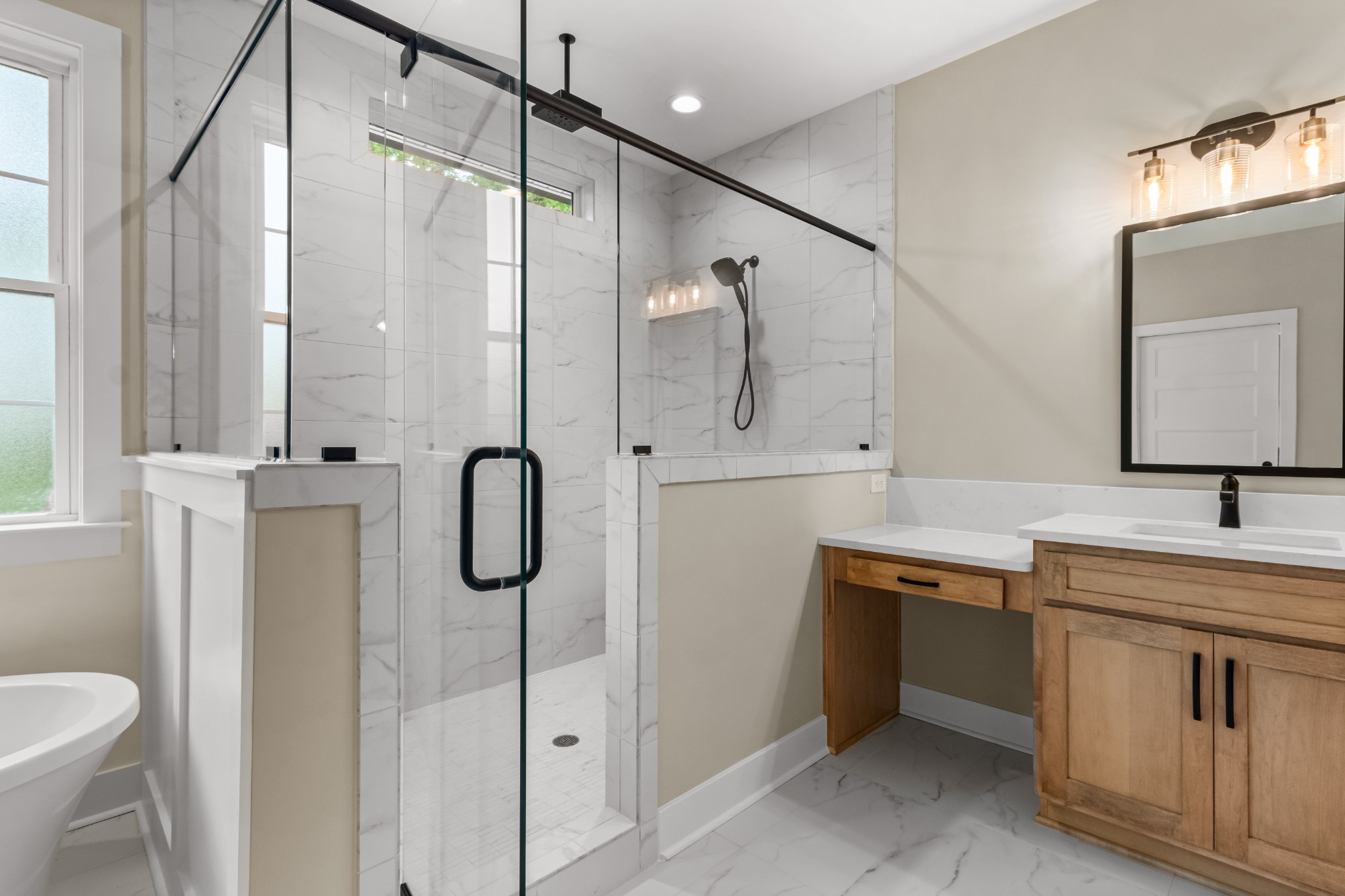 3600 Trough Springs Road Adams, TN 37010 - Photo 32 of 54 a bathroom with a granite countertop sink a toilet and shower