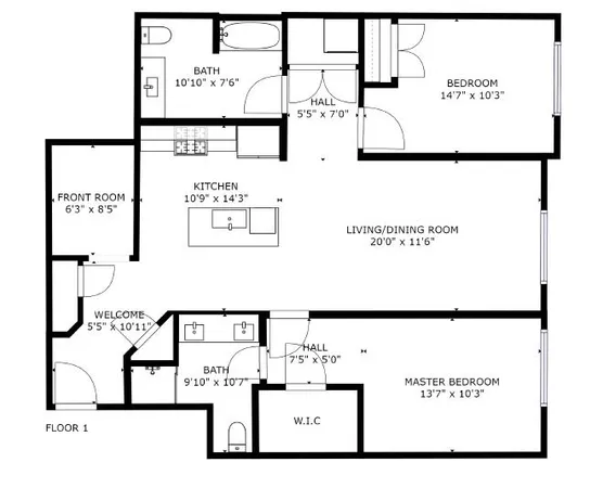 a picture of a wall with a white and white photo