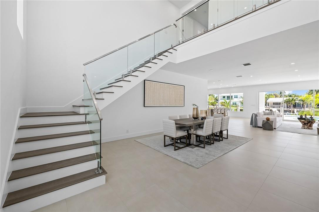 3204 Dover Road Pompano Beach, FL 33062 - Photo 37 of 73 Glass Encased Stairway