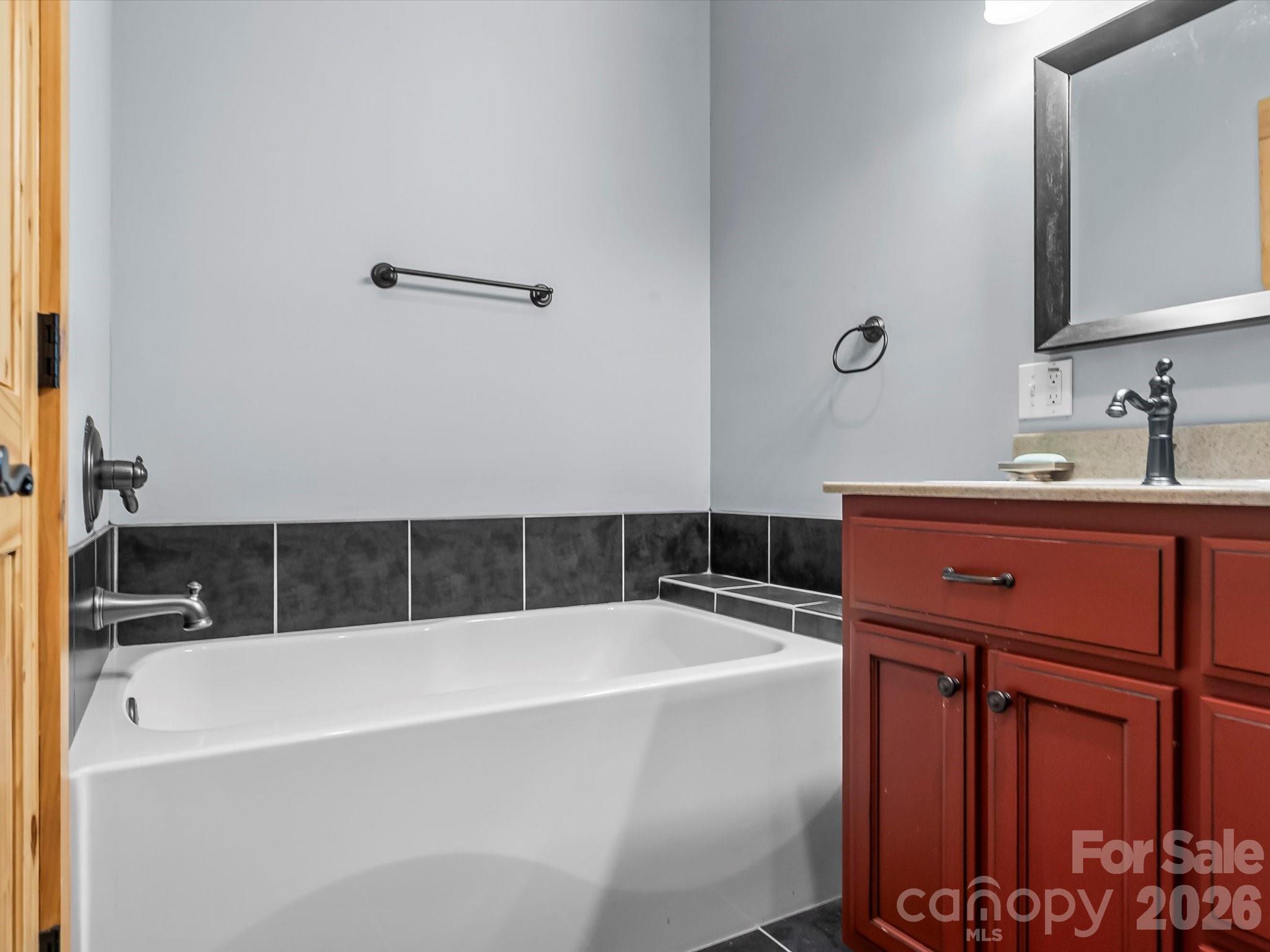 917 Otter Mountain Road Topton, NC 28781 - Photo 22 of 48 a bathroom with a bathtub and a sink