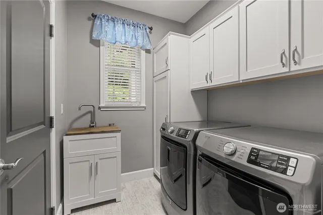 a room with storage and utility