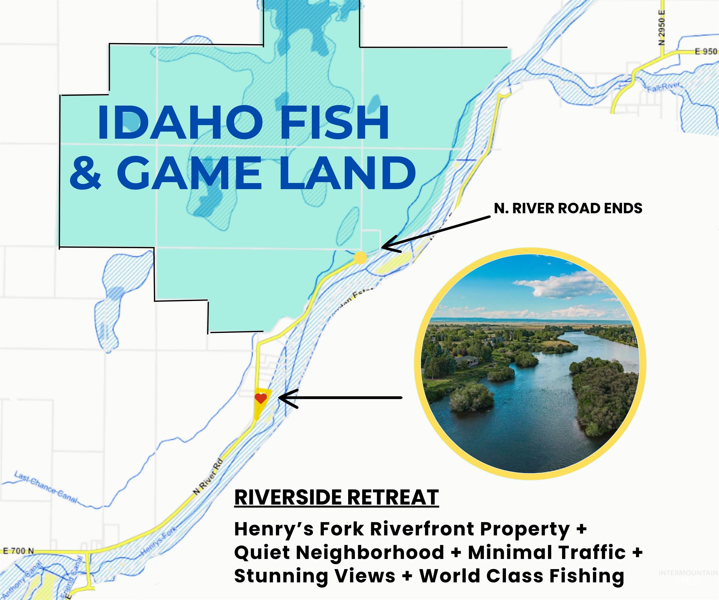 2700 North River Road St. Anthony, ID 83445 - Photo 47 of 50 Road in front of property dead ends at the Chester Wetlands which is Bird Refuge and Preserve and features miles upon miles of expansive walking and horse trails passing many lakes and gorgeous scenery.