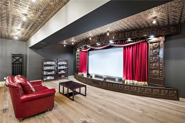 an aerial view of a house swimming pool and outdoor seating