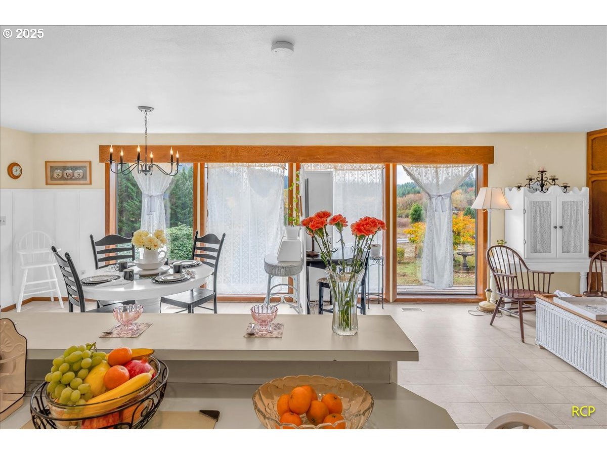 24312 Cardwell Hill Drive Philomath, OR 97370 - Photo 25 of 48 a dining room with furniture a rug and a large window