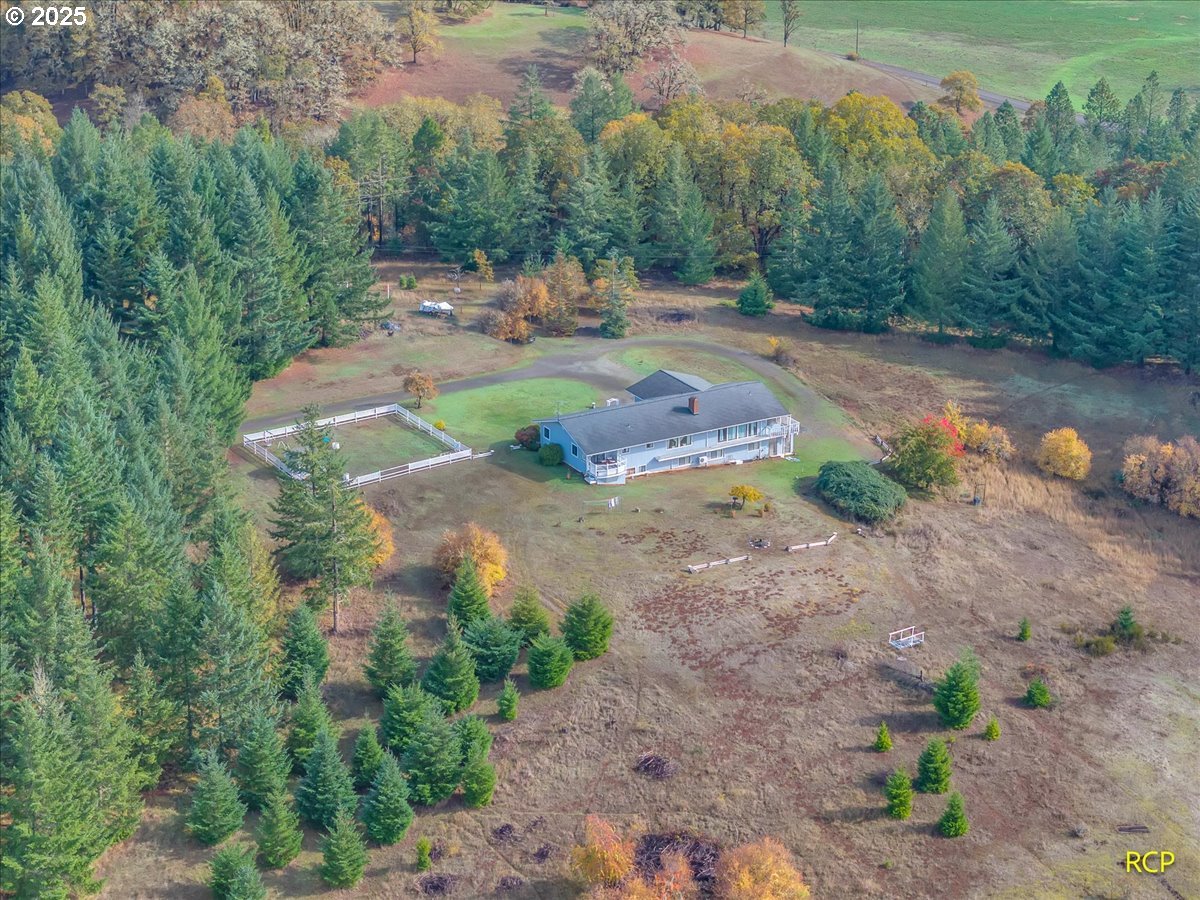 24312 Cardwell Hill Drive Philomath, OR 97370 - Photo 45 of 48 an aerial view of a house with outdoor space