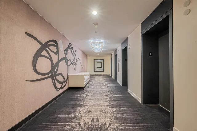 a view of a hallway with window