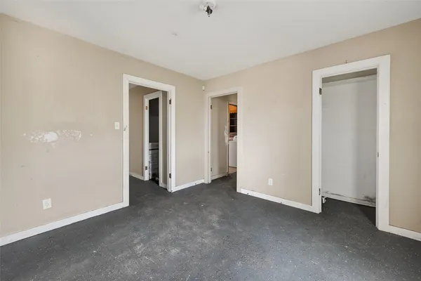 an empty room with a window