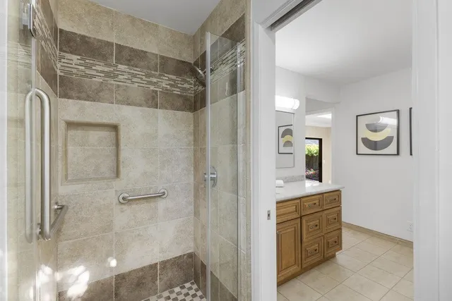 an aerial view of residential building with outdoor space