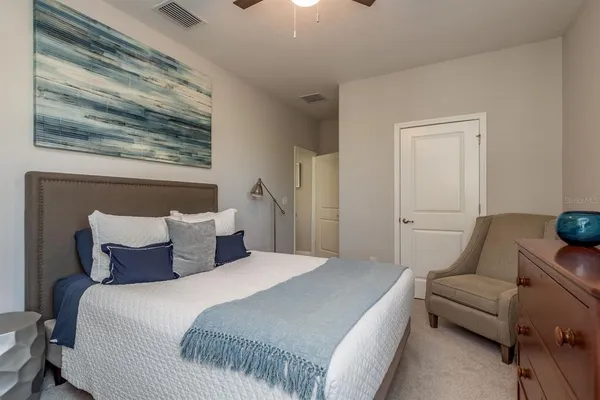 a room with furniture and a window