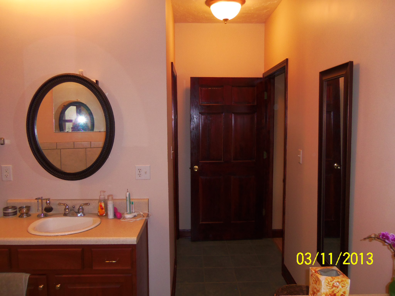 3210 Seneca Hollow Road Elliston, VA 24087 - Photo 19 of 40 a bathroom with a sink and a mirror
