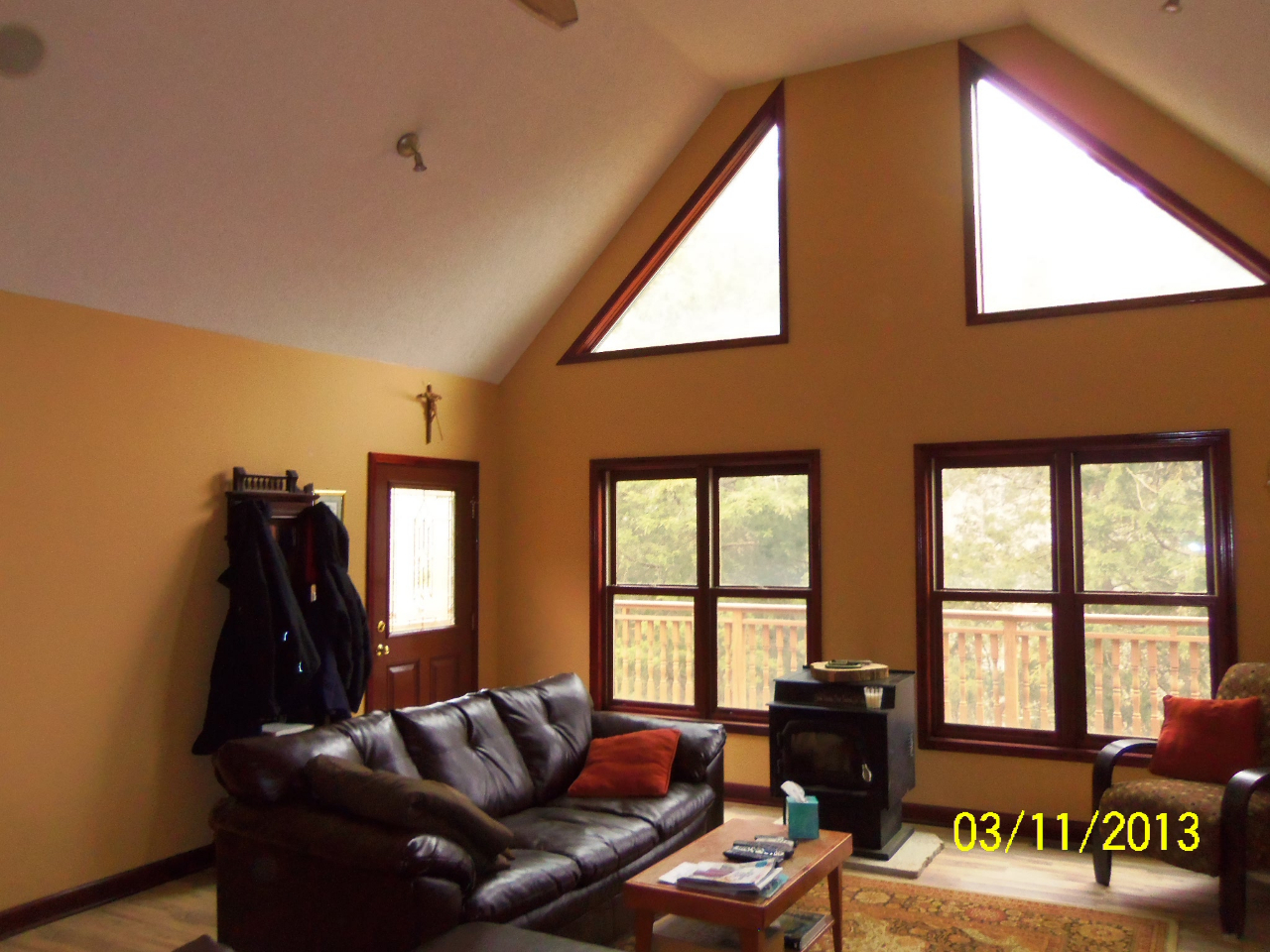 3210 Seneca Hollow Road Elliston, VA 24087 - Photo 3 of 40 a living room with furniture and floor to ceiling windows