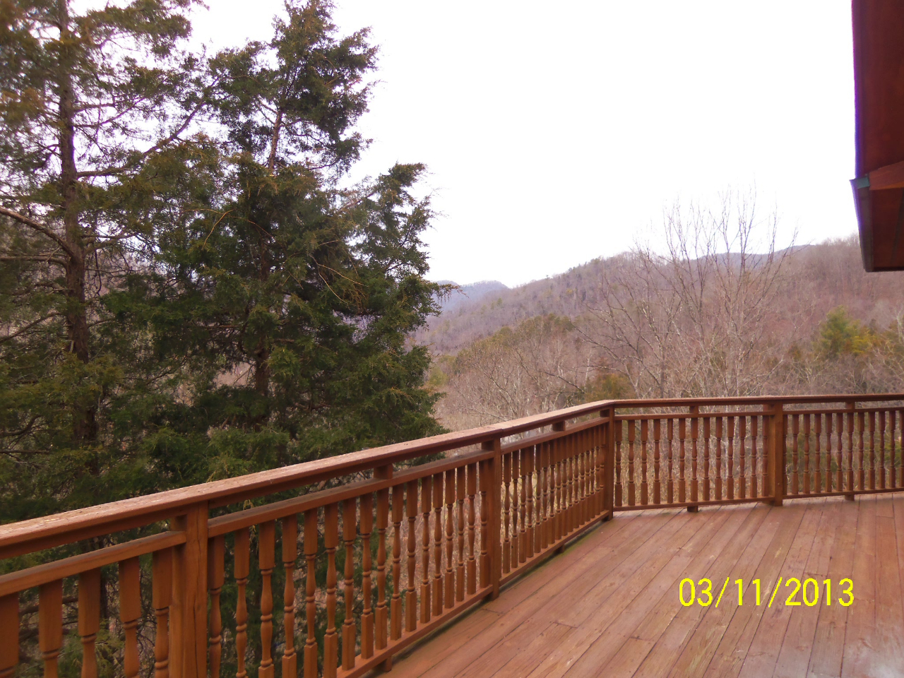 3210 Seneca Hollow Road Elliston, VA 24087 - Photo 30 of 40 a view of balcony with wooden floor