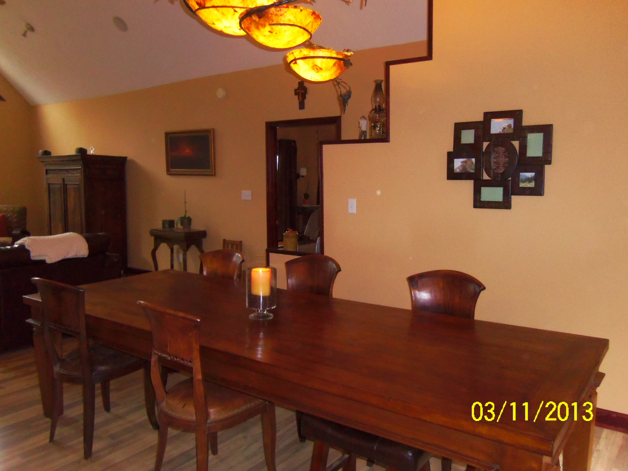 3210 Seneca Hollow Road Elliston, VA 24087 - Photo 7 of 40 a view of a dining room with furniture and wooden floor