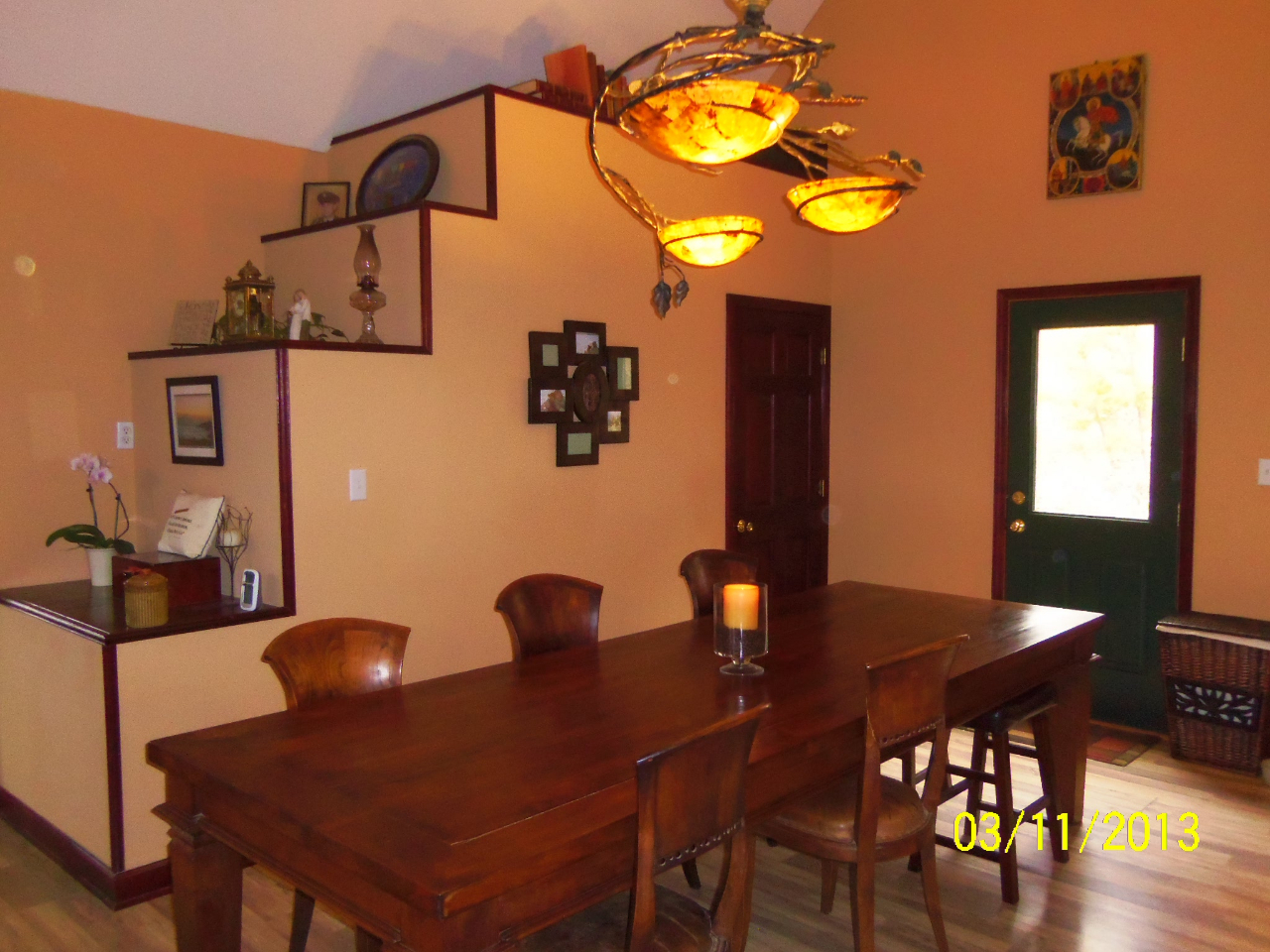 3210 Seneca Hollow Road Elliston, VA 24087 - Photo 8 of 40 a view of a dining room with furniture and wooden floor