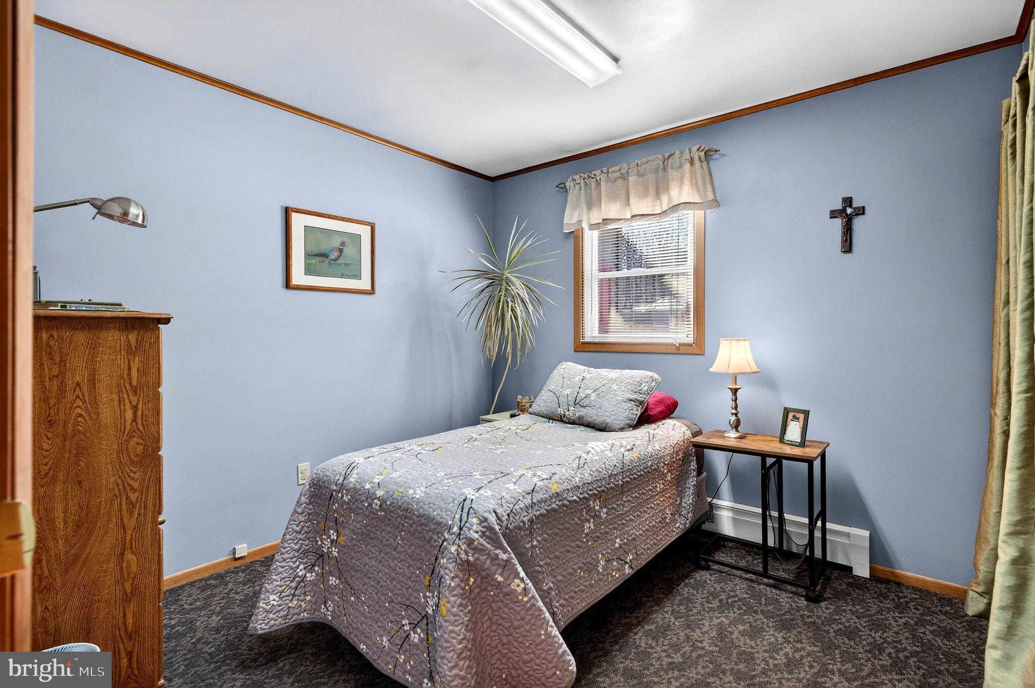 854 Lily Lake Road Wapwallopen, PA 18660 - Photo 21 of 36 Cozy bedroom with serene blue walls.