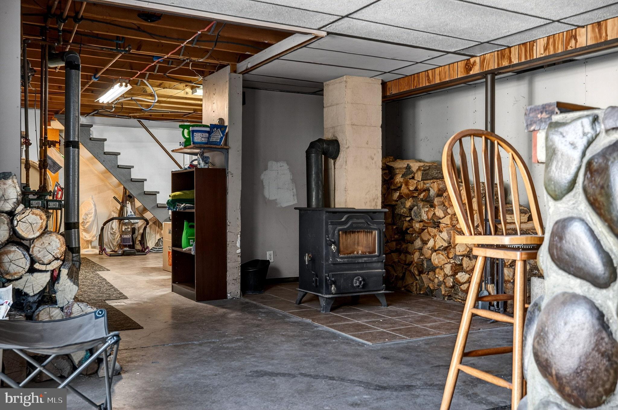 854 Lily Lake Road Wapwallopen, PA 18660 - Photo 23 of 36 Cozy basement retreat with rustic charm.